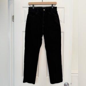 Reformation Emilia Crop Jeans Black High Rise Straight Leg Women’s 27